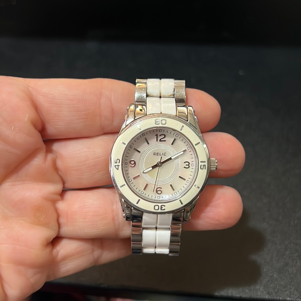 Relic by Fossil stainless steel with white watch